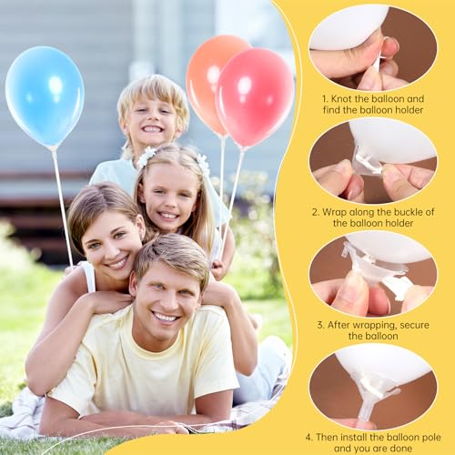 30 Pcs Transparent Balloon Sticks with Bases - IANFAN