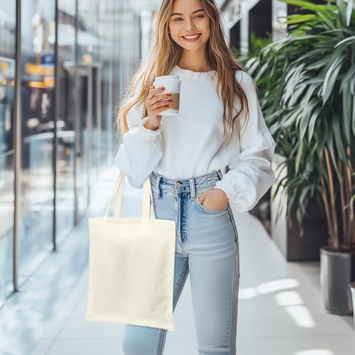 VYXARNA Custom Canvas Tote Bag Personalized Shopping Bag with Photo Logo
