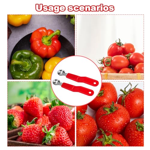 4-Pack Tomato Corer Tool Set with Ergonomic Handle