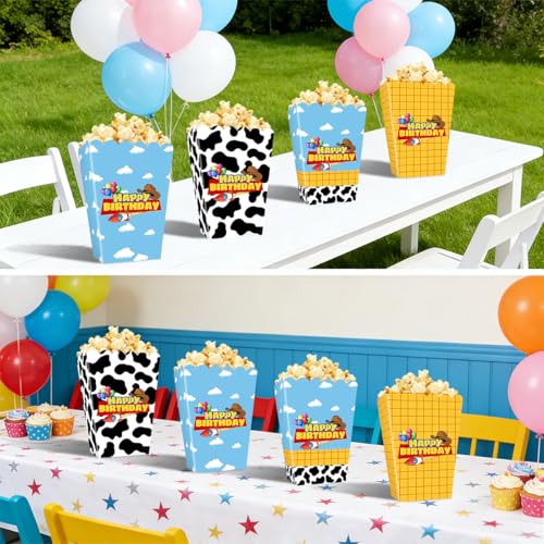 Toy-Themed Popcorn Boxes - 12pcs Set for Parties & Celebrations