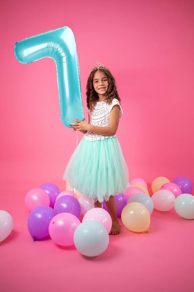 Pastel Blue 40-Inch Number 8 Balloon by [Brand Name] - Perfect for 8th Birthday Parties & Celebrations