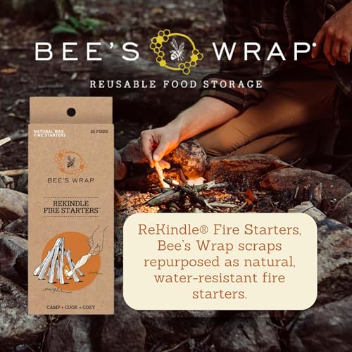 Bee's Wrap ReKindle Natural Fire Starters - 25 Uses for Indoor & Outdoor