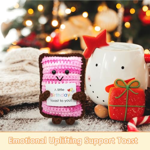 Handmade Crochet Toast Doll - Cheerful Gift for Food Lovers
