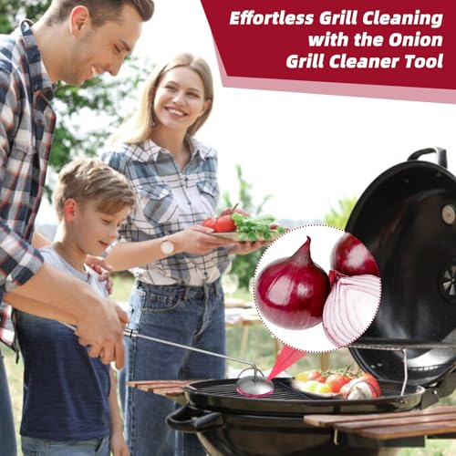 Onion Holder Grill Brush - Bristle-Free BBQ Cleaner Tool