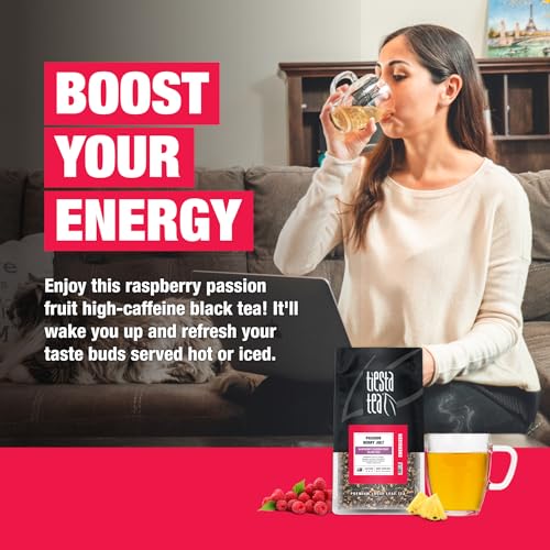 Passion Berry Black Tea - Loose Leaf Raspberry Passion Fruit Blend, 16oz