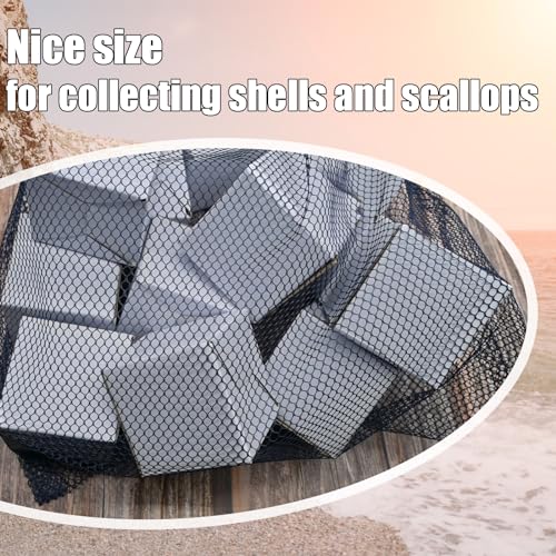 4 Pack Nylon Mesh Diving Bags with 2 Scalloping Knives - 13x15.5 Inches