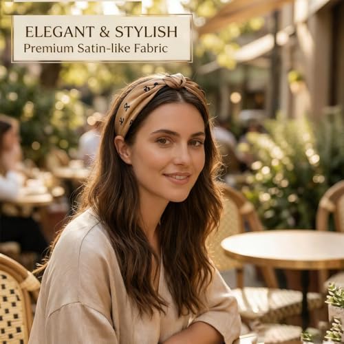 Elegant Bow Headband 3-Pack Non-Slip Wide Hair Bands for Women