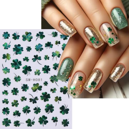 St. Patrick's Day 3D Self-Adhesive Nail Art Stickers Decals 6Pcs