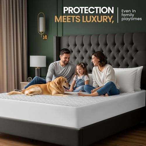 Utopia Bedding Twin Waterproof Mattress Protector White 15" Deep Pocket