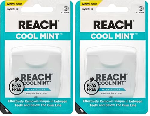 Listerine Cool Mint Interdental Floss, Shred-Resistant, 55 Yards 2 Pack