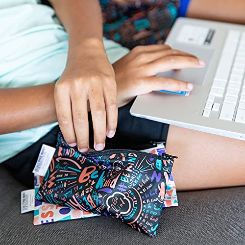 Bumkins Reusable Snack Bags for Kids & Adults - 2-Pack Waterproof Pouches