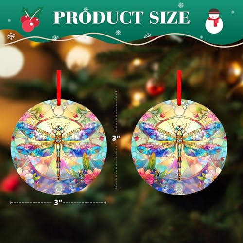 Dragonfly Christmas Tree Ornament Acrylic Hanging Xmas Decoration Gift