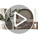 Blue Pumpkin Chinoiserie Pillow Cover - 12x20 Inch Fall Decor