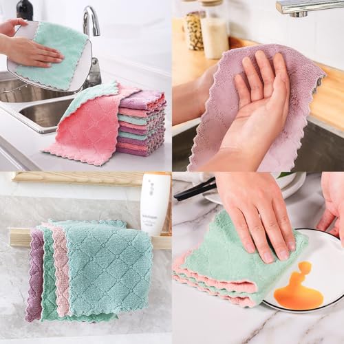Reusable Microfiber Kitchen Cleaning Cloths - Super Absorbent 32 Pack
