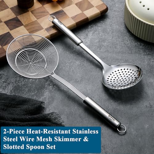 Berglander 2-Piece Stainless Steel Spider Strainer & Skimmer Set