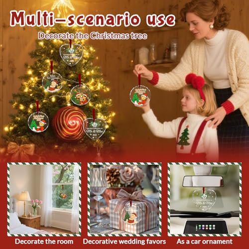 Personalized Glass Christmas Ornament - Custom Photo & Text Gift