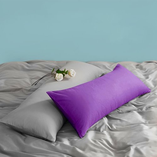 FLXXIE Body Pillow Cover - Super Soft Microfiber 20x54 Pillowcase | Envelope Closure, Stain Resistant, Purple