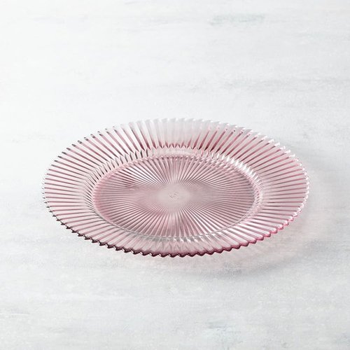 Fortessa Archie Glass, 12.8" Charger Plate (Set of 4), Pink