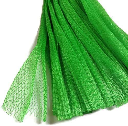 100pcs 15-inch Reusable Green Nylon Mesh Produce Bags for Grocery Storage
