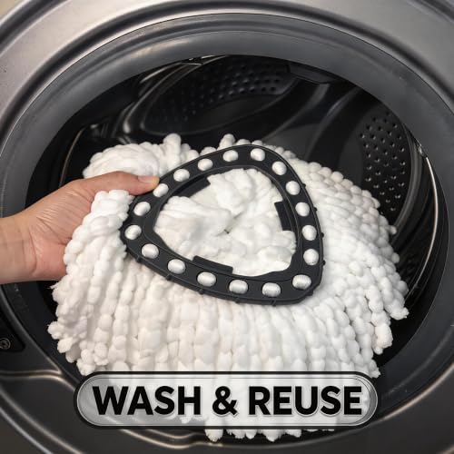 Spin Mop Replacement Heads for O-Cedar EasyWring, 4-Pack Microfiber