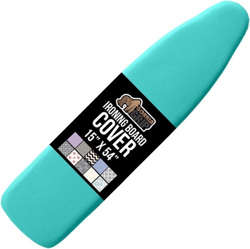 GORILLA GRIP Ironing Board Cover & Pad - Scorch Resistant Silicone Coating, 15x54" Quatrefoil Design