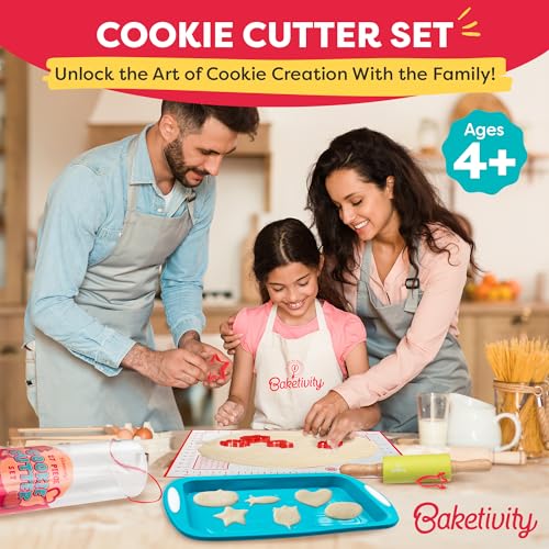 Kids Cookie Cutter Set with 24 Shapes, Baking Tools & Storage Tube - Variation of Cookie Cutter Set