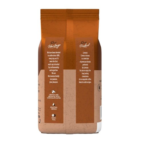 Lavazza Crema E Aroma Whole Bean Coffee - Balanced Medium Roast, Intense Earthy Flavor, 2.2-Pound Bag