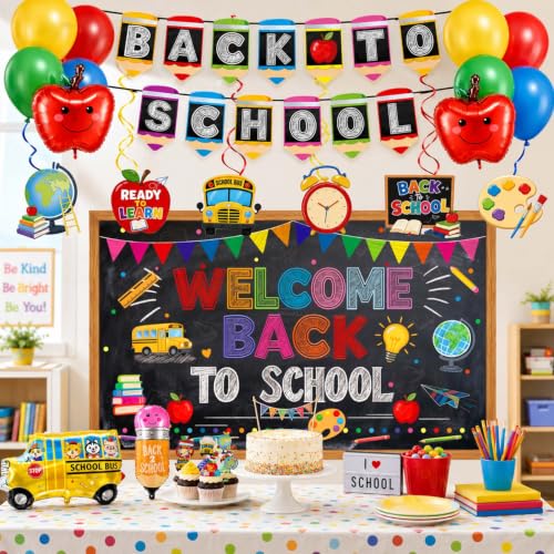 Complete Back to School Decorations Set - Classroom Party Supplies