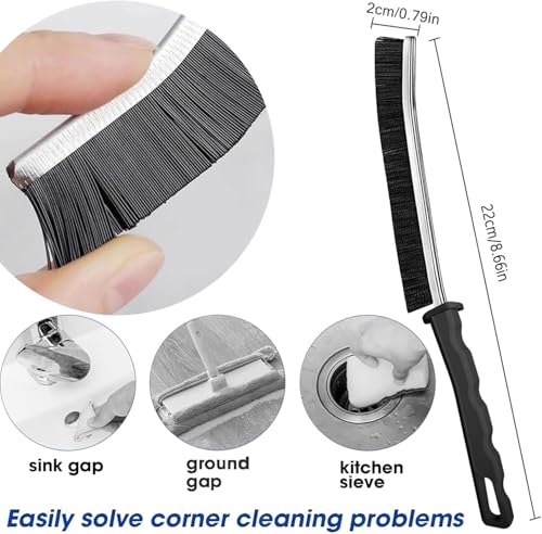 Multifunctional Crevice Cleaning Brush Set - 6 Pcs for Home & Vehicle
