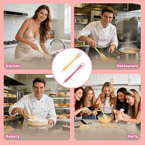 SAYUANVA Food-Grade Silicone Spatula Set - 2-Pack, Heat-Resistant & BPA-Free