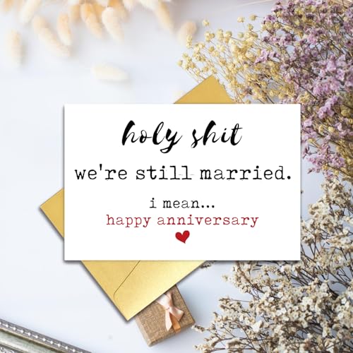 Funny Anniversary Card for Him/Her - Snarky Wedding Humor