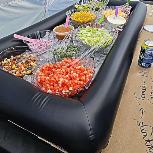 Inflatable Serving Bar Cooler - Black Ice Buffet Tray for Parties