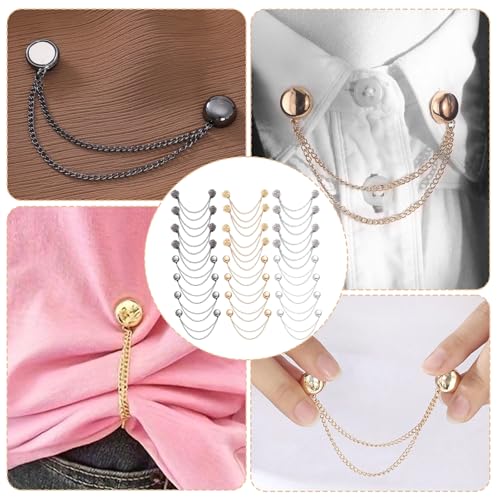 24 PCS Clothing Cinch Clips - Multi-Function Hem Pins for Shirts & Pants