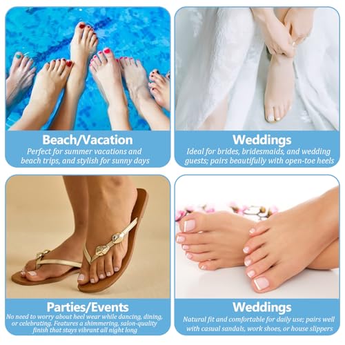 Clear Soft Gel Press On Toenails 360 Pcs Short Square Fake Toe Nails