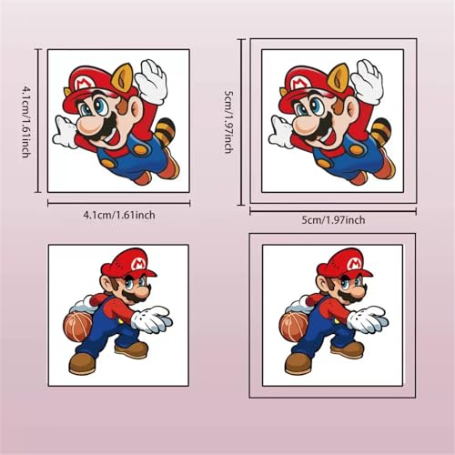 Super Mario Temporary Tattoos for Kids 20 Pcs Waterproof Party Favors