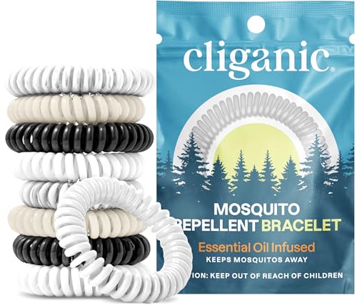 Cliganic 40 Pack Mosquito Repellent Bracelets - DEET-Free for Adults & Kids