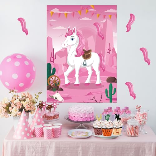 Pin The Tail On The Horse Game - Western Party Decoration