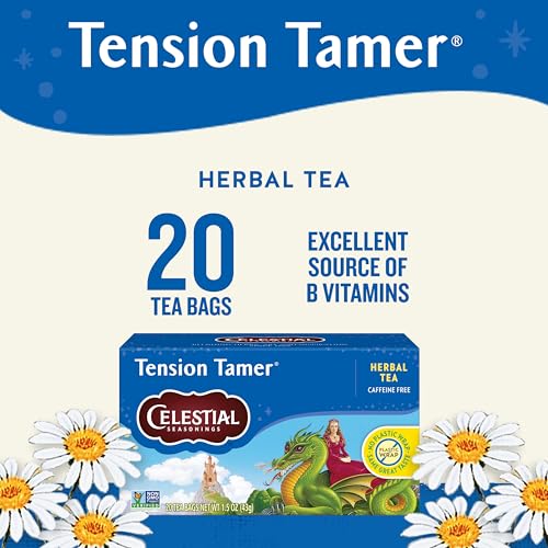 Celestial Seasonings Tension Tamer Herbal Tea - 20 Count (Pack of 6)