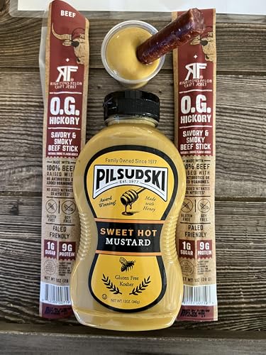 Pilsudski Sweet Hot Mustard with Honey - 12oz Squeeze Bottle