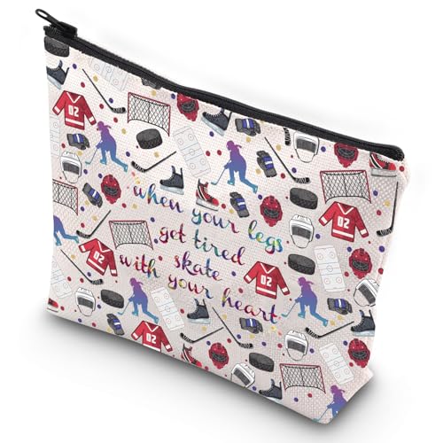 G2TUP Ice Hockey Cosmetic Bag Makeup Case for Hockey Players