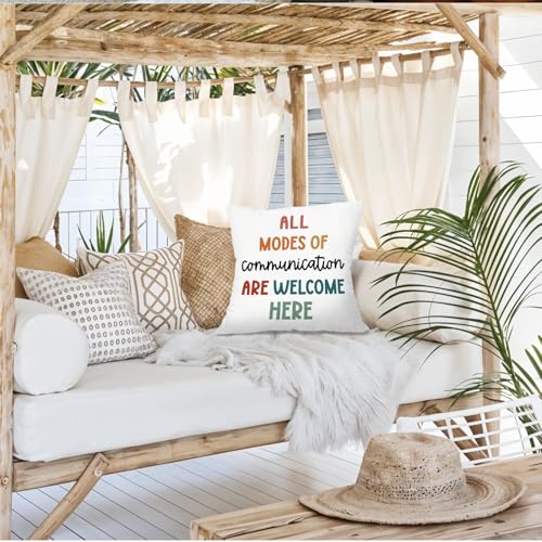 Mental Health Awareness 18x18 Throw Pillow Cover - Classroom White Design