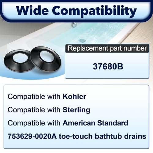 8 Pcs 37680B Bathtub Stopper Gasket for Kohler Pfister Tip-Toe Drains