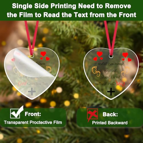 Twin Mom Christmas Ornament - Engraved Acrylic Keepsake Gift