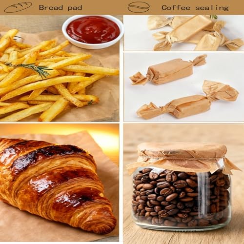 100 Non-Stick Hamburger Patty Paper Sheets - 6''x6'' Parchment