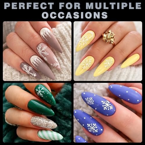 Christmas Snowflake Nail Stickers Set – 7 Sheets Winter Decals