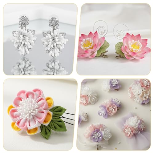 800PCS Double Head White Pearlized Flower Stamen for DIY Crafts