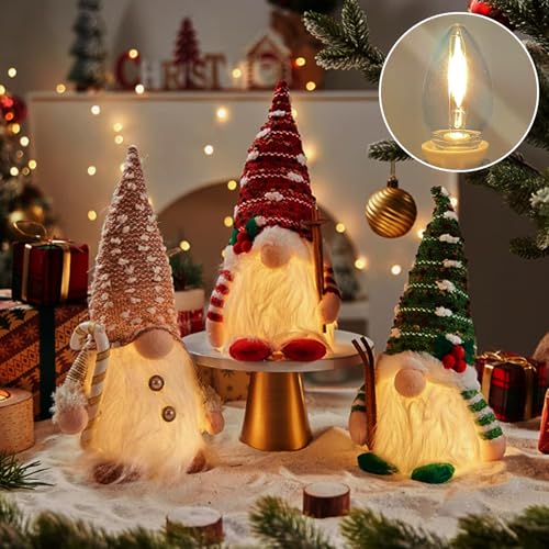 White LED Accessory Cord with Bulb Set - 4 C7 String Lights for Christmas Village & Decor (Variation: White-LED Bulb / 4)