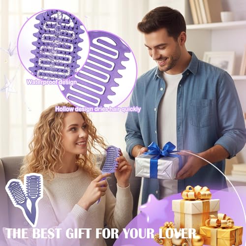 Werncy 4-Piece Hair Brush and Detangling Comb Styling Kit