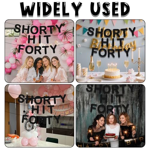 Happy 40th Birthday Banner for Women - Easy to Hang Decoration