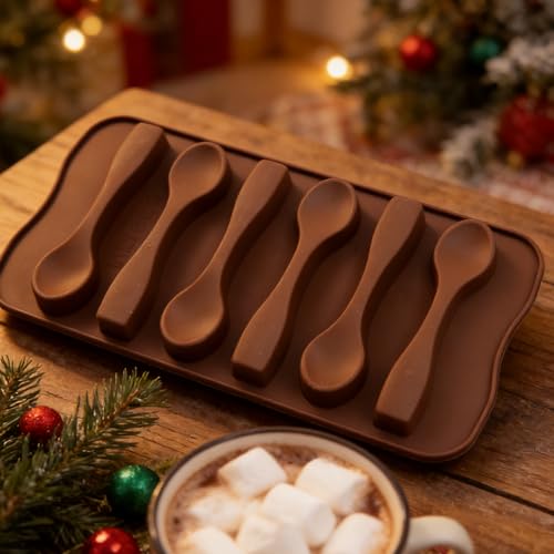 Silicone Spoon-Shaped Chocolate Mold for Cake, Ice, Soap & Candle Decoration - Variation of Spoon